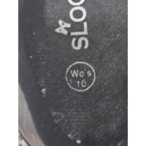 Sloggers Women's Black Floral Clogs, Slip-On Waterproof Garden Shoes, Size 10 - Picture 7 of 8